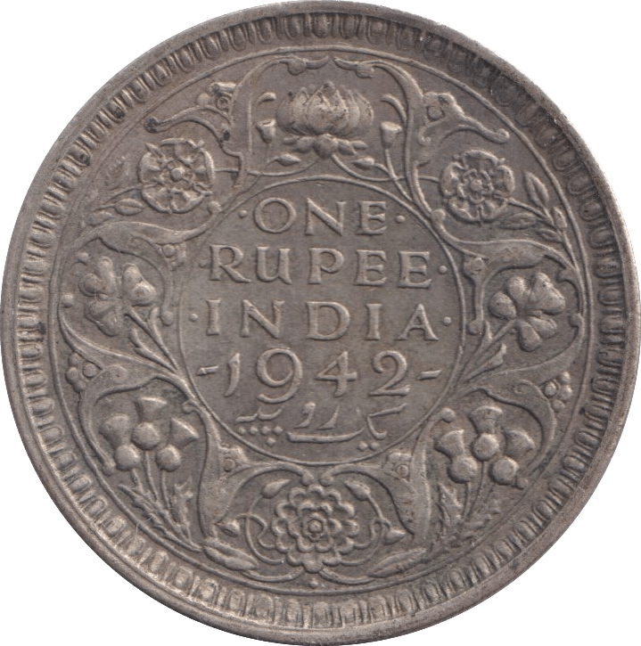 1942 1 Rupee India World Coins Cambridgeshire Coins Cambridgeshire Coins 8735