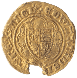 1464 - 1470 GOLD QUARTER RYAL EDWARD IV - HAMMERED COINS - Cambridgeshire Coins