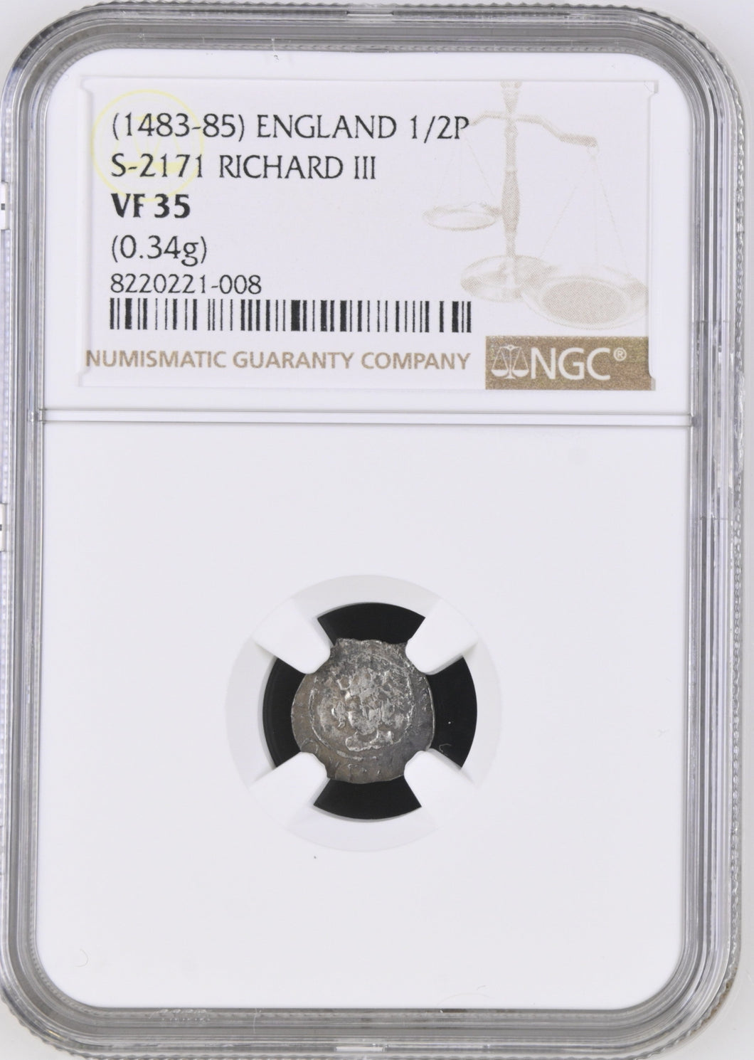 1483 - 85 1/2P RICHARD III ENGALND VF 35 - NGC OTHER COINS - Cambridgeshire Coins