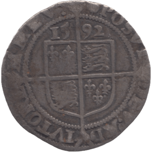 1592 SILVER SIXPENCE ELIZABETH 1ST - Hammered Coins - Cambridgeshire Coins