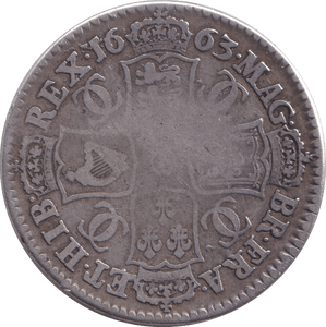 1663 HALFCROWN ( FINE ) - CROWN - Cambridgeshire Coins