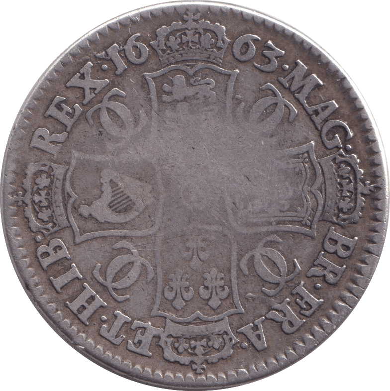 1663 HALFCROWN ( FINE ) - CROWN - Cambridgeshire Coins