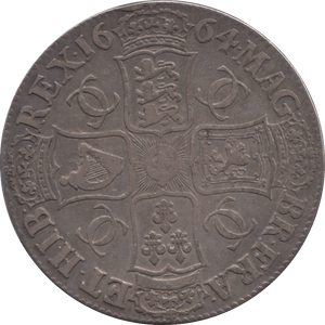 1664 CROWN ( VF ) - CROWN - Cambridgeshire Coins