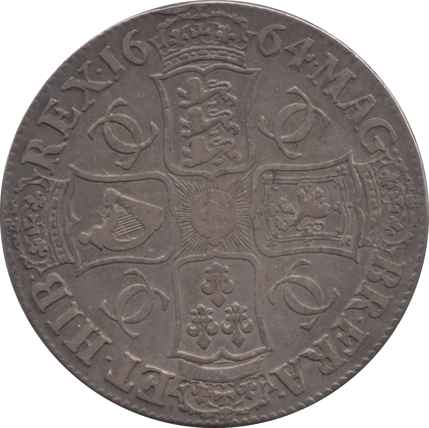 1664 CROWN ( VF ) - CROWN - Cambridgeshire Coins