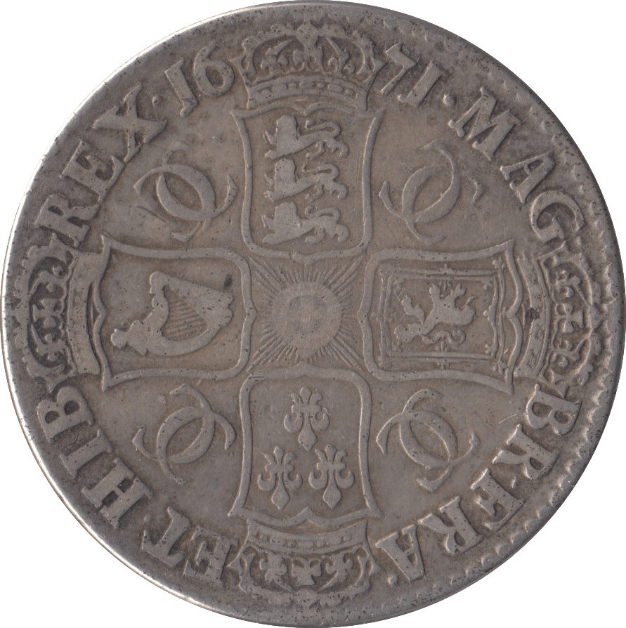 1671 CROWN ( GF ) TERTIO - CROWN - Cambridgeshire Coins