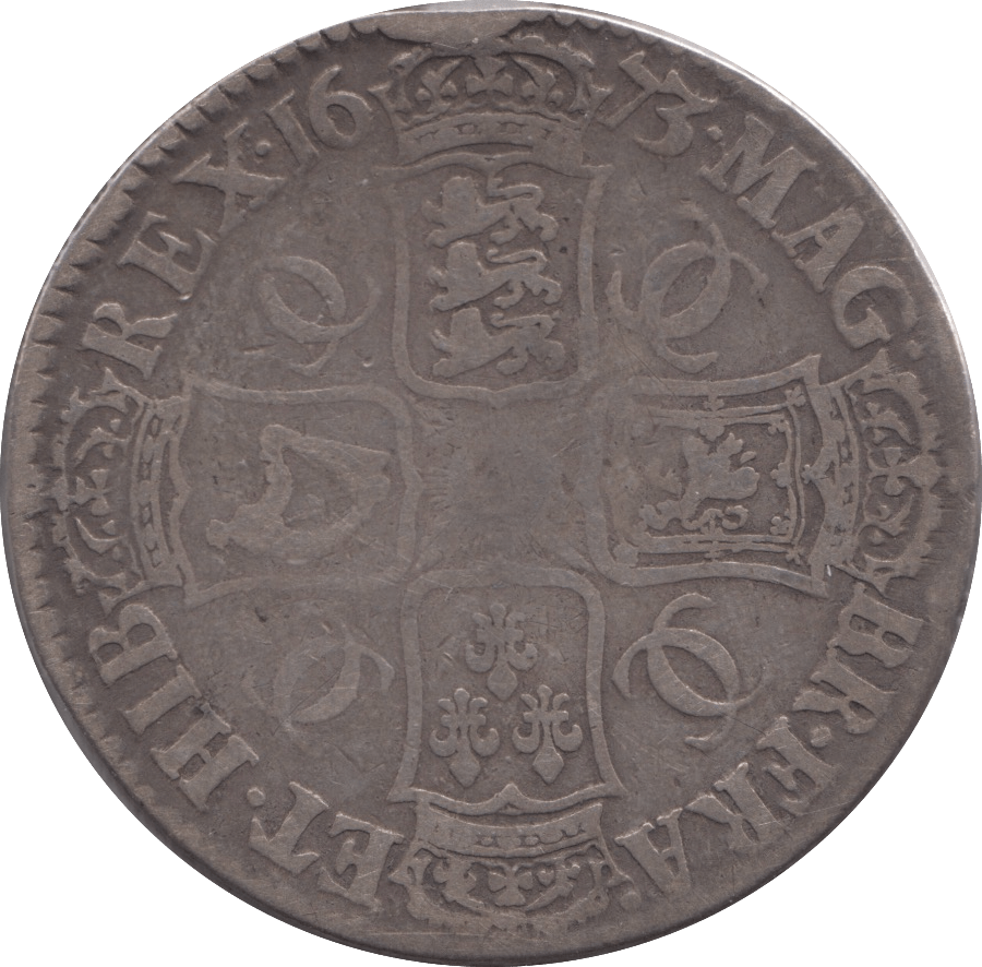 1673 CROWN ( FINE ) - CROWN - Cambridgeshire Coins