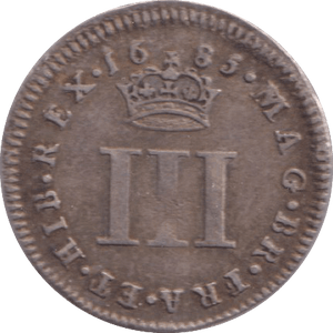 1685 MAUNDY THREEPENCE ( VF ) - MAUNDY THREEPENCE - Cambridgeshire Coins