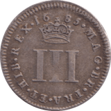 1685 MAUNDY THREEPENCE ( VF ) - MAUNDY THREEPENCE - Cambridgeshire Coins