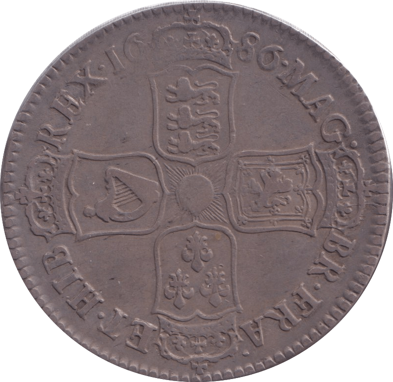 1686 HALFCROWN ( VF ) - HALFCROWN - Cambridgeshire Coins