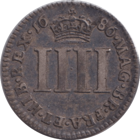 1686 MAUNDY FOURPENCE ( GF ) - MAUNDY FOURPENCE - Cambridgeshire Coins