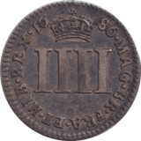 1686 MAUNDY FOURPENCE ( GF ) - MAUNDY FOURPENCE - Cambridgeshire Coins