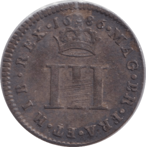 1686 MAUNDY THREEPENCE ( VF ) - MAUNDY THREEPENCE - Cambridgeshire Coins