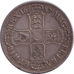 1687 CROWN ( GVF ) - CROWN - Cambridgeshire Coins