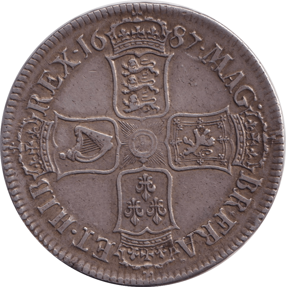 1687 CROWN ( GVF ) - CROWN - Cambridgeshire Coins