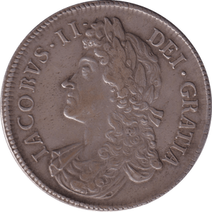 1687 CROWN ( GVF ) - CROWN - Cambridgeshire Coins