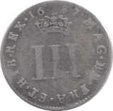 1687 MAUNDY THREEPENCE ( FINE ) - MAUNDY THREEPENCE - Cambridgeshire Coins