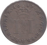 1687 MAUNDY THREEPENCE ( VF ) - MAUNDY THREEPENCE - Cambridgeshire Coins