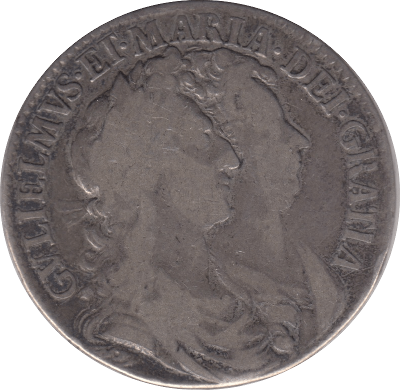 1689 HALFCROWN ( FINE ) - Halfcrown - Cambridgeshire Coins