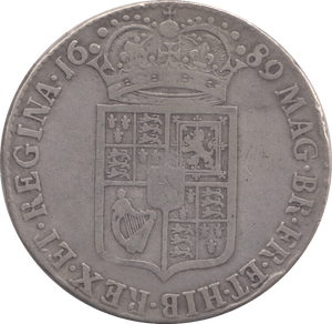 1689 HALFCROWN ( VF ) - HALFCROWN - Cambridgeshire Coins