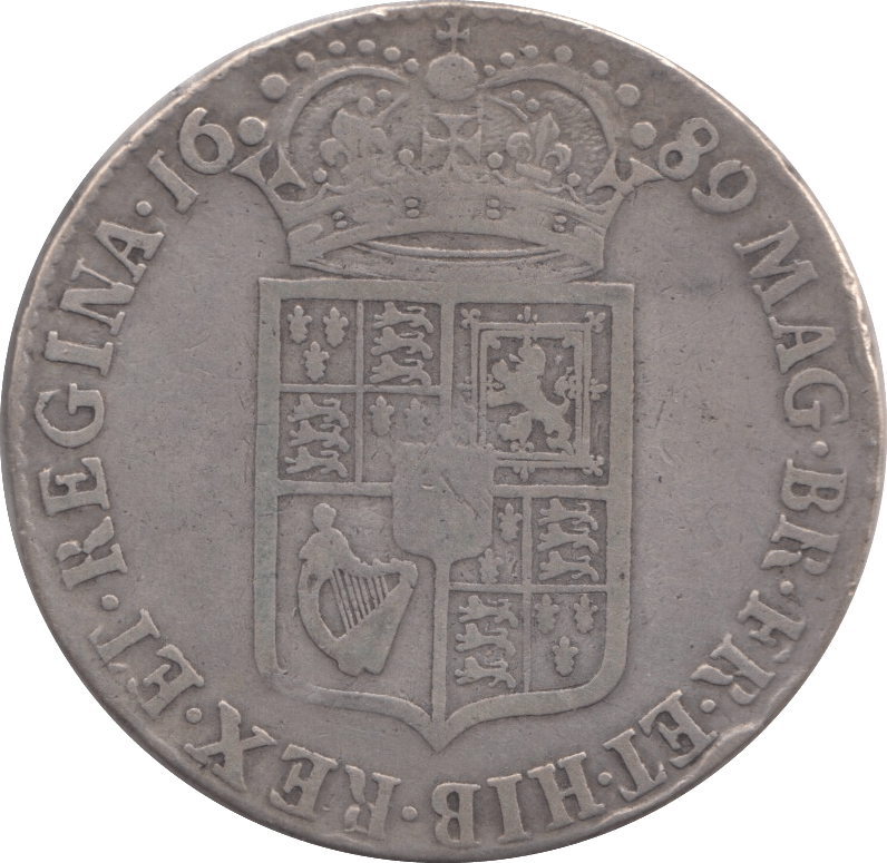 1689 HALFCROWN ( VF ) - HALFCROWN - Cambridgeshire Coins