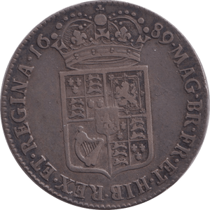 1689 HALFCROWN ( VF ) - HALFCROWN - Cambridgeshire Coins