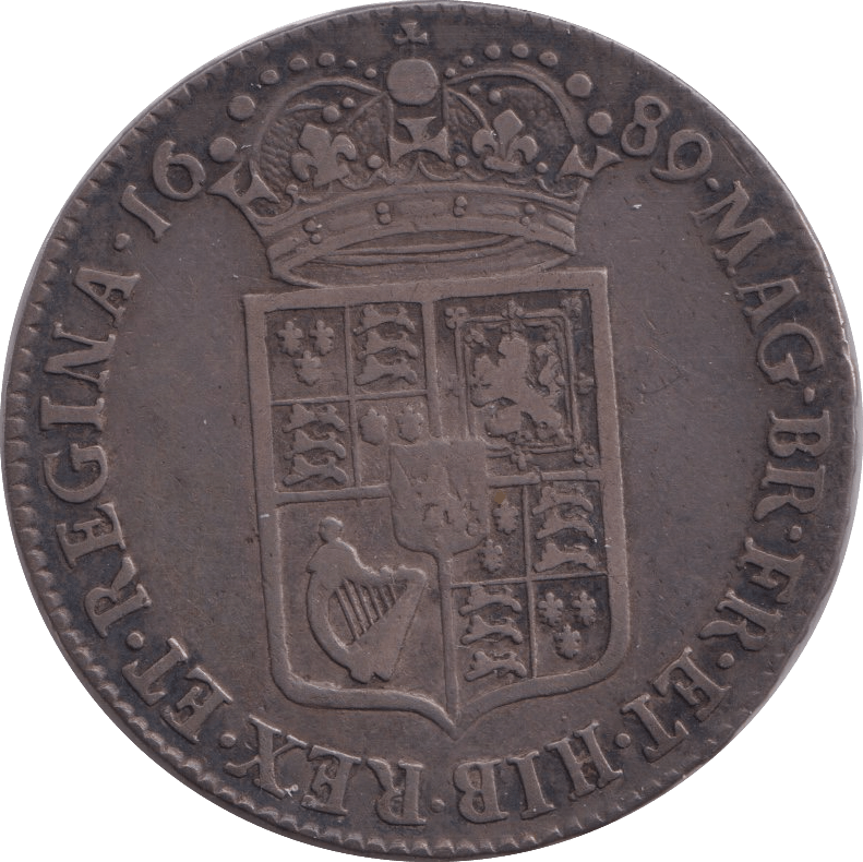 1689 HALFCROWN ( VF ) - HALFCROWN - Cambridgeshire Coins