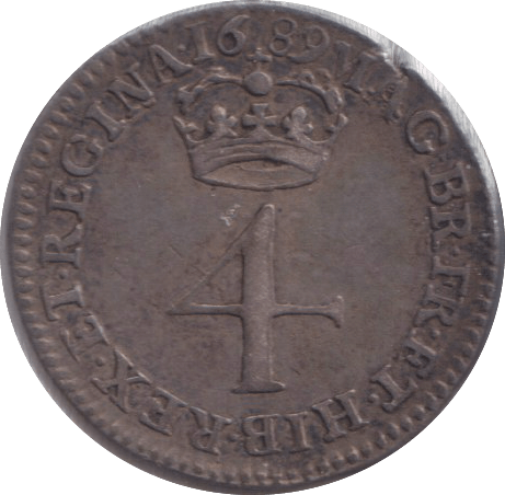 1689 MAUNDY FOURPENCE ( GVF ) - MAUNDY FOURPENCE - Cambridgeshire Coins