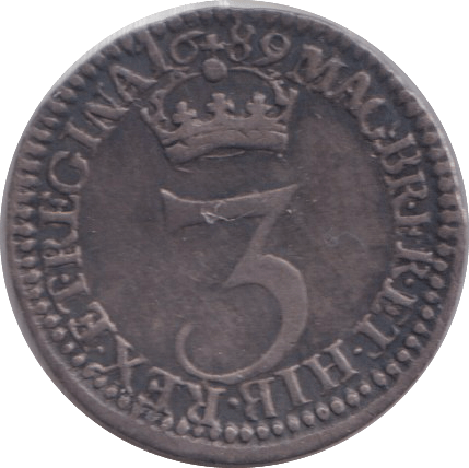 1689 MAUNDY THREEPENCE ( GVF ) - MAUNDY THREEPENCE - Cambridgeshire Coins