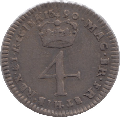 1690 MAUNDY FOURPENCE ( GVF ) - MAUNDY FOURPENCE - Cambridgeshire Coins