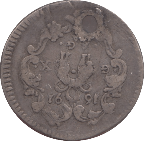 1691 SILVER 20 GRIT NAPLES - WORLD COINS - Cambridgeshire Coins