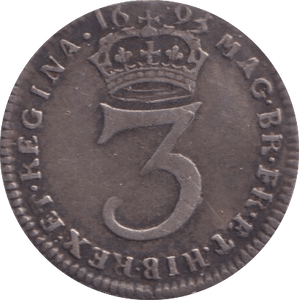 1693 MAUNDY THREEPENCE ( GVF ) - MAUNDY THREEPENCE - Cambridgeshire Coins