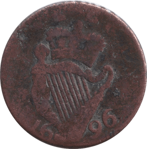 1696 HALF PENNY IRELAND - WORLD COINS - Cambridgeshire Coins