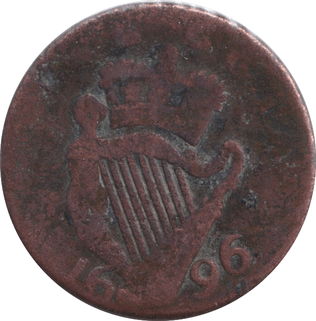 1696 HALF PENNY IRELAND - WORLD COINS - Cambridgeshire Coins