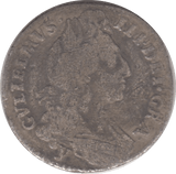 1696 SIXPENCE ( FAIR ) - SIXPENCE - Cambridgeshire Coins