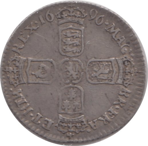 1696 SIXPENCE ( VF ) - Sixpence - Cambridgeshire Coins