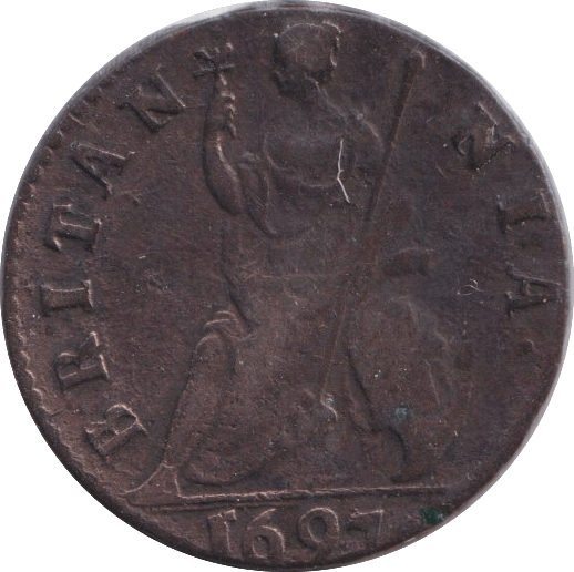 1697 FARTHING ( GF ) - FARTHING - Cambridgeshire Coins