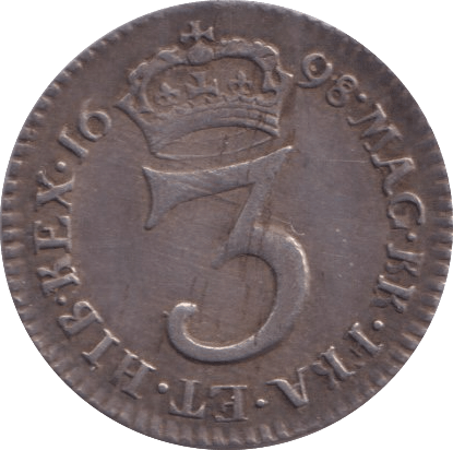 1698 MAUNDY THREE PENCE ( EF ) - Farthing - Cambridgeshire Coins