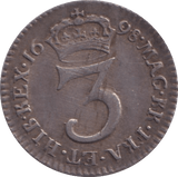 1698 MAUNDY THREE PENCE ( EF ) - Farthing - Cambridgeshire Coins