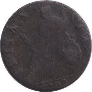 1700 HALFPENNY ( FINE ) - WORLD COINS - Cambridgeshire Coins