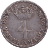 1700 MAUNDY FOURPENCE ( GF ) - MAUNDY FOURPENCE - Cambridgeshire Coins