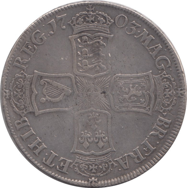 1703 HALFCROWN ( VF ) - HALFCROWN - Cambridgeshire Coins