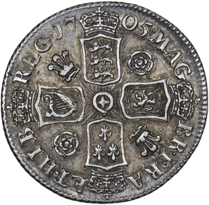 1705 SHILLING ( GVF ) - Shilling - Cambridgeshire Coins