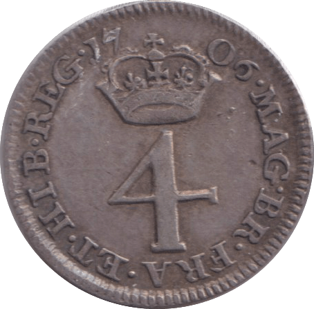 1706 MAUNDY FOURPENCE ( GVF ) - MAUNDY FOURPENCE - Cambridgeshire Coins