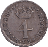 1706 MAUNDY FOURPENCE ( GVF ) - MAUNDY FOURPENCE - Cambridgeshire Coins