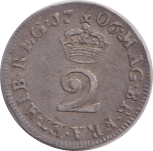 1706 MAUNDY TWOPENCE ( VF ) - MAUNDY TWOPENCE - Cambridgeshire Coins