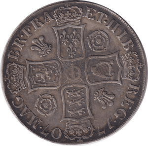 1707 CROWN ( EF ) - CROWN - Cambridgeshire Coins