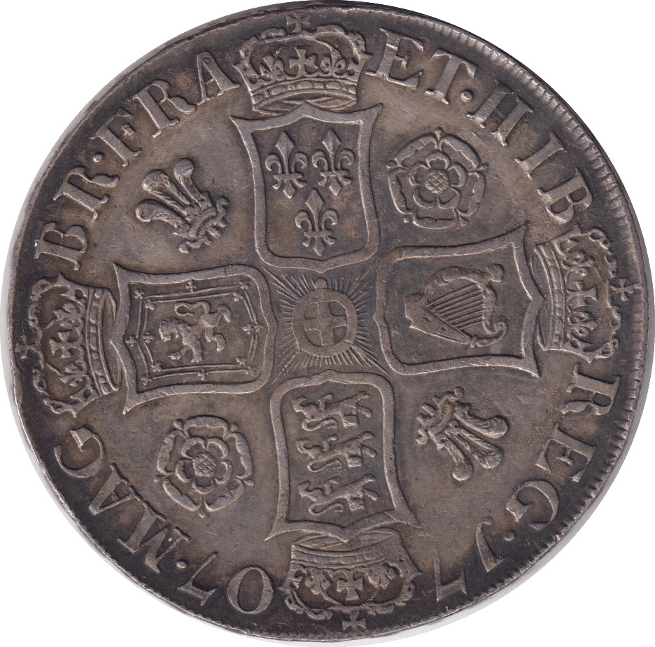 1707 CROWN ( EF ) - CROWN - Cambridgeshire Coins