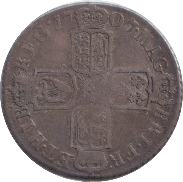 1707 SIXPENCE ( FINE ) - SIXPENCE - Cambridgeshire Coins