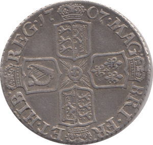 1707 SIXPENCE ( GVF ) - SIXPENCE - Cambridgeshire Coins