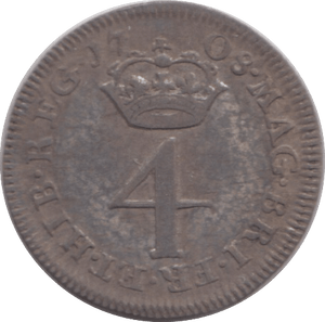 1708 MAUNDY FOURPENCE ( GVF ) - MAUNDY FOURPENCE - Cambridgeshire Coins